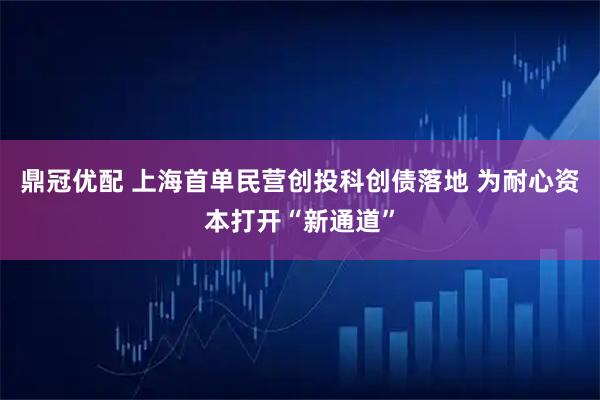 鼎冠优配 上海首单民营创投科创债落地 为耐心资本打开“新通道”