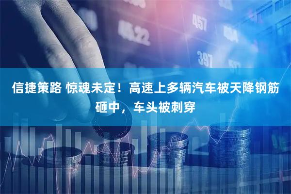 信捷策路 惊魂未定！高速上多辆汽车被天降钢筋砸中，车头被刺穿
