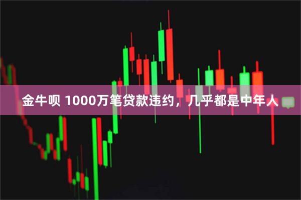 金牛呗 1000万笔贷款违约，几乎都是中年人